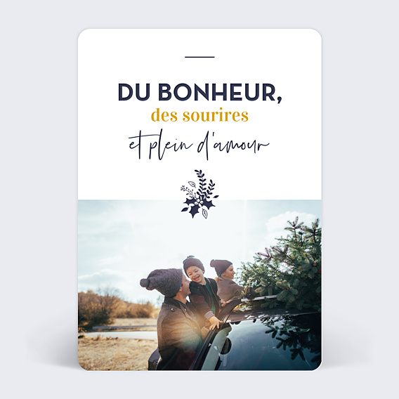 Carte de Noël Branche de houx