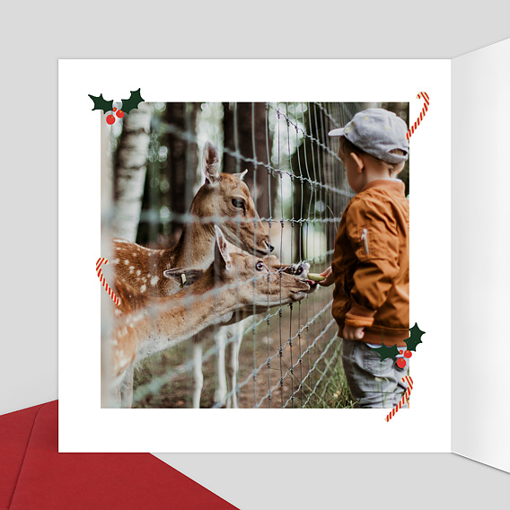 Carte de Noël  Décorations de Noël Intérieur Gauche