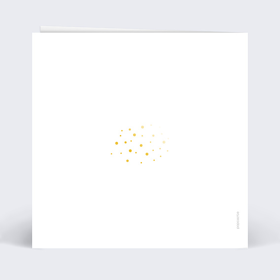 Carte de Noël  Dorure Pois Sapins Verso