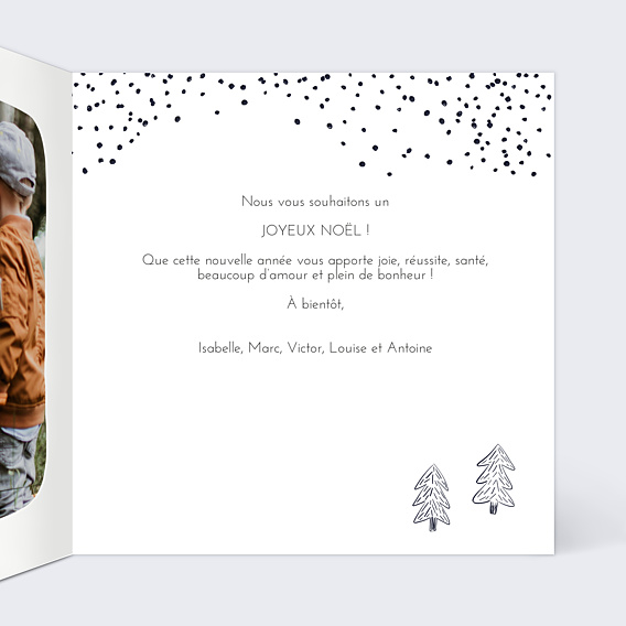 Carte de Noël Patins à glace