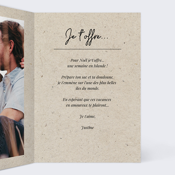 Carte de Noël  Esprit Chiné II Intérieur Droit