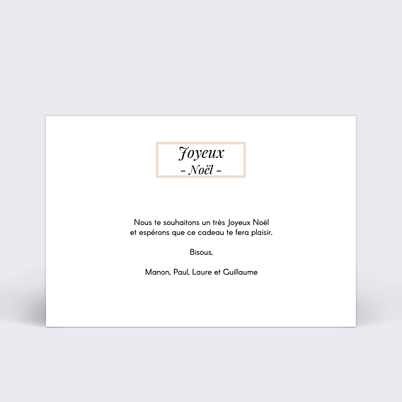Carte de Noël Etiquette poudrée
