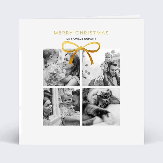 Carte de Noël Cadeau Photo