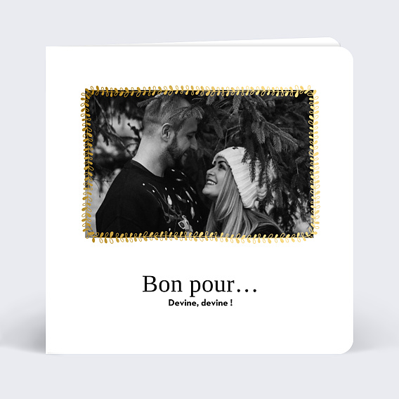 Carte de Noël Jolies feuilles - Bon pour