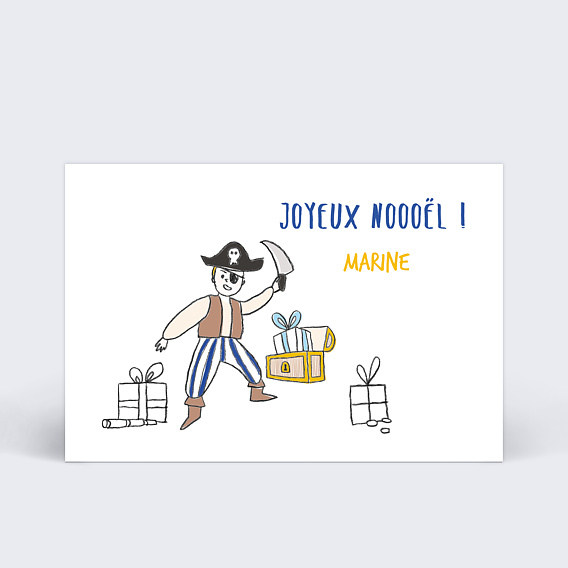 Carte de Noël A l'abordage