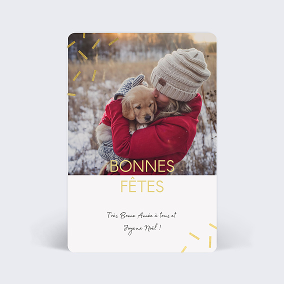 Carte de Noël Paillettes chic