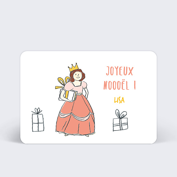 Carte de Noël Petite princesse