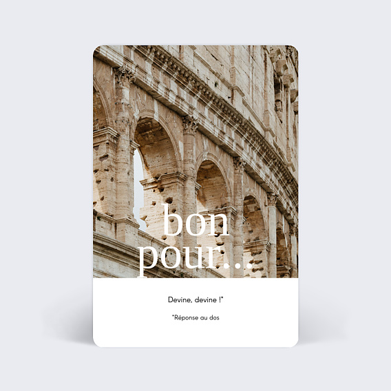 Carte de Noël Typographie Bon pour