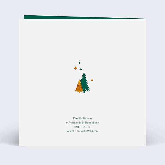 Carte de Noël Découpe paysage d'hiver