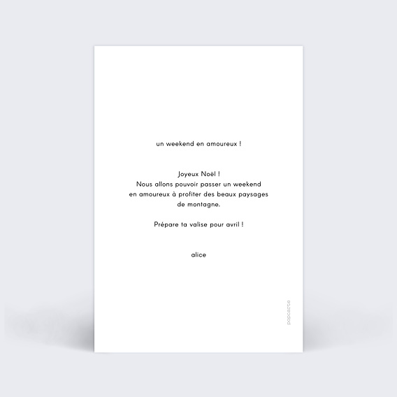 Carte de Noël  Filet d'or - Bon pour Verso