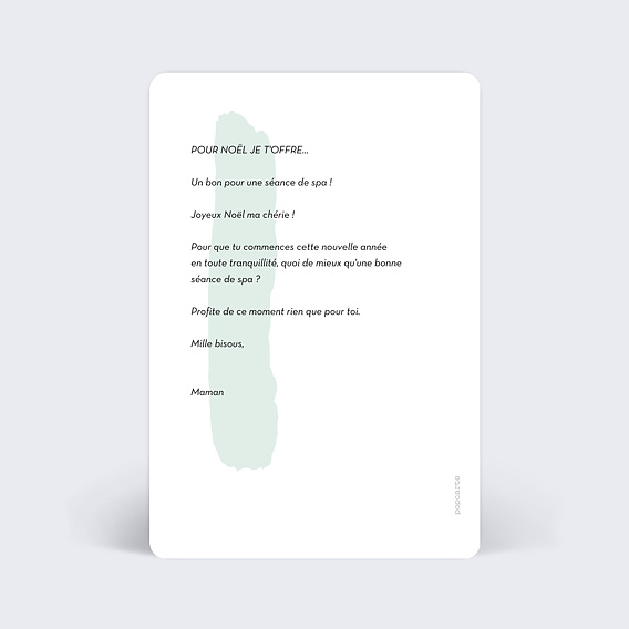 Carte de Noël  Modern Touch Verso