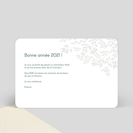 Carte de Noël  Paisible  Verso