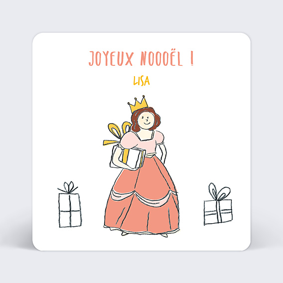 Carte de Noël Petite princesse