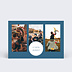 Carte de Noël  Fond bleu 3 photos