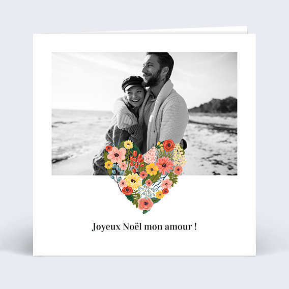 Carte de Noël Joli Coeur 