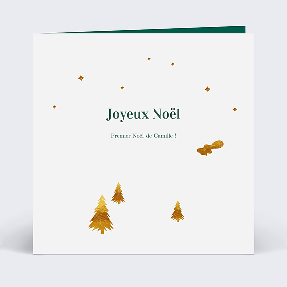 Carte de Noël Découpe paysage d'hiver