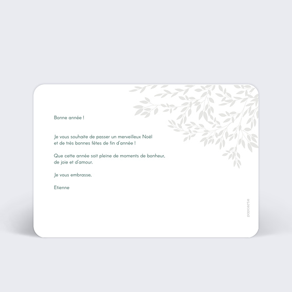 Carte de Noël Paisible Verso