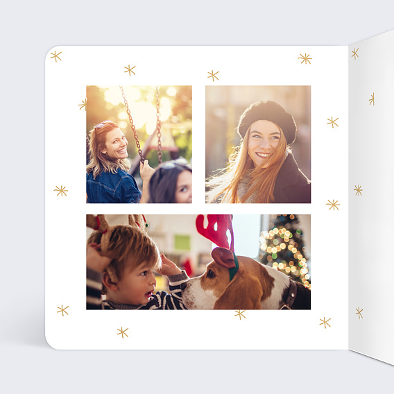 Carte de Noël  Let it snow Intérieur Gauche