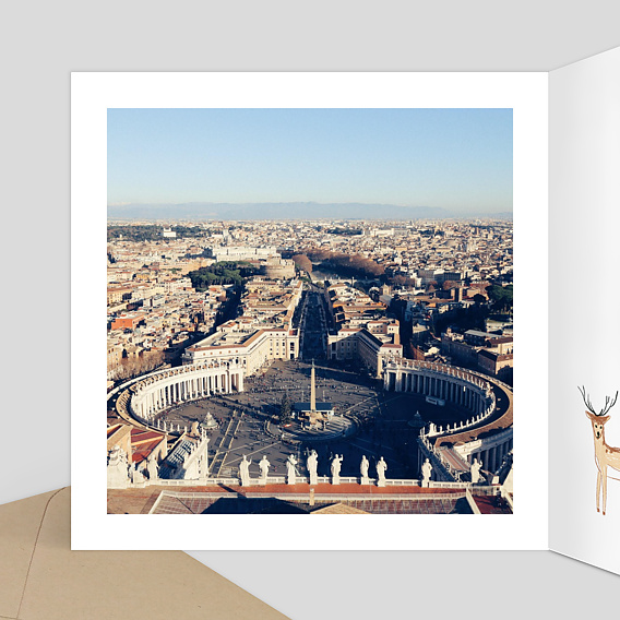 Carte de Noël  Fin d'Année Bon Pour Intérieur Gauche