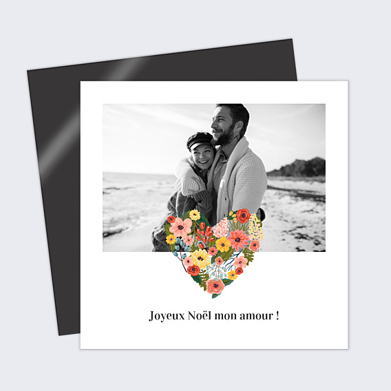 Carte de Noël Joli Coeur 