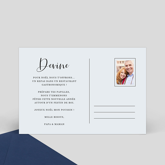 Carte de Noël  Bon Pour Chic  Verso