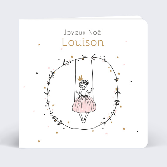 Carte de Noël Jolie princesse