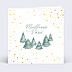 Carte de Noël Dorure Pois Sapins