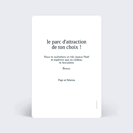 Carte de Noël Typographie Bon pour