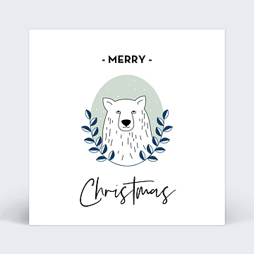 Carte de Noël Ours de Noël