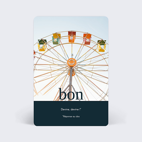 Carte de Noël Typographie Bon pour