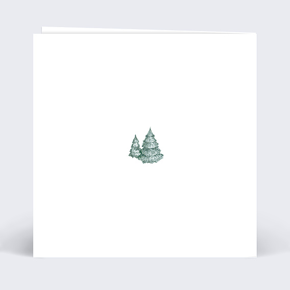 Carte de Noël Sapins enneigés