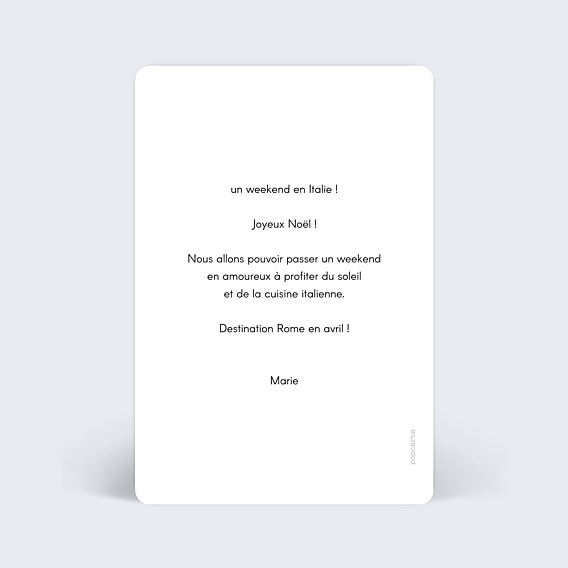Carte de Noël Typographie Bon pour