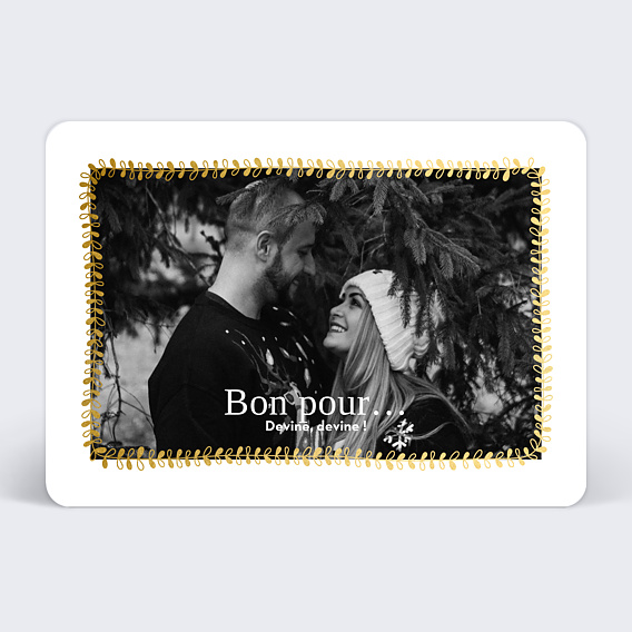 Carte de Noël  Jolies feuilles - Bon pour Recto