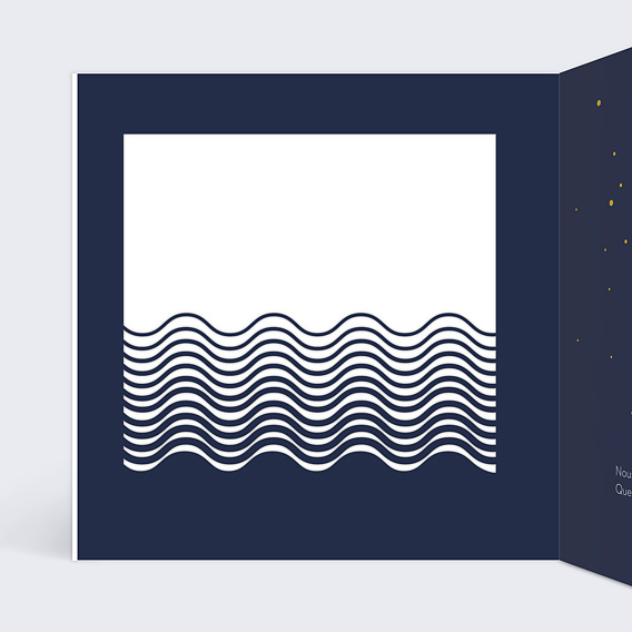 Carte de Noël Découpe Ciel Etoilé Intérieur Gauche