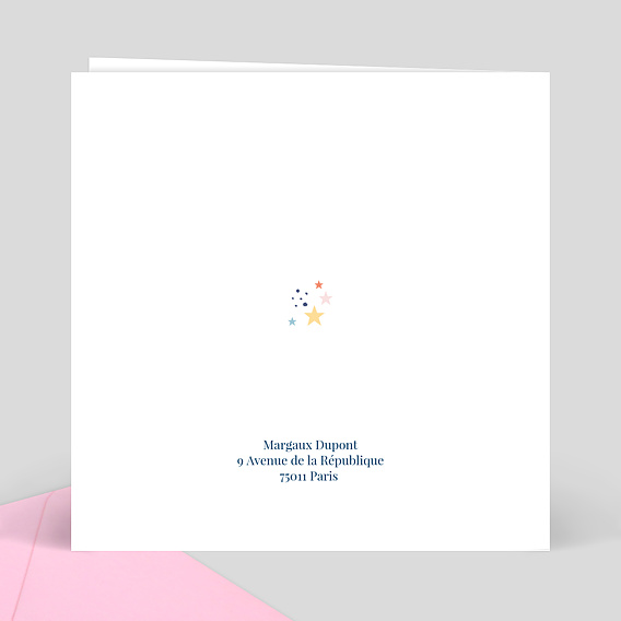 Carte de Noël  Petites étoiles Verso