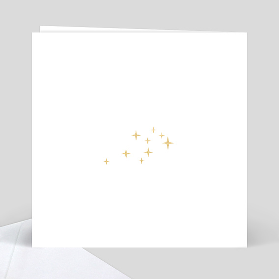 Carte de Noël Découpe Étoiles Verso
