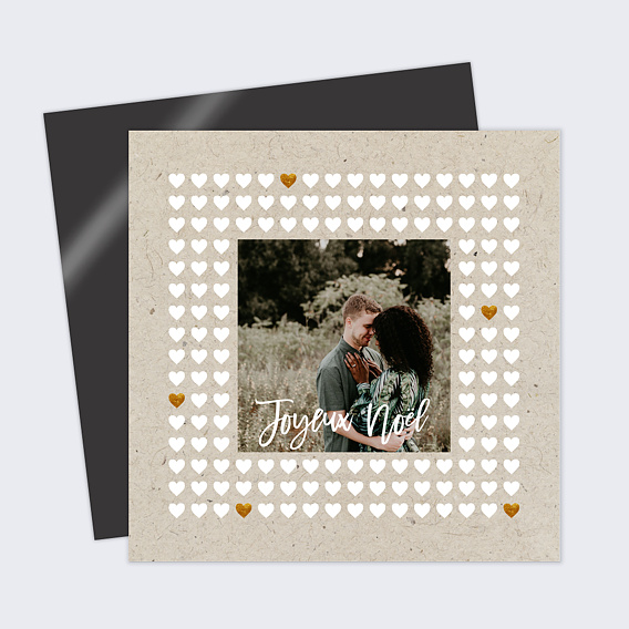 Carte de Noël Amour Chiné