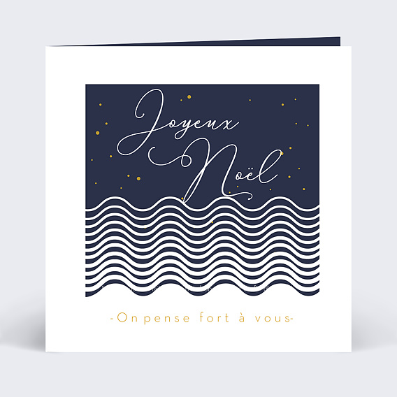 Carte de Noël Découpe Ciel Etoilé Recto
