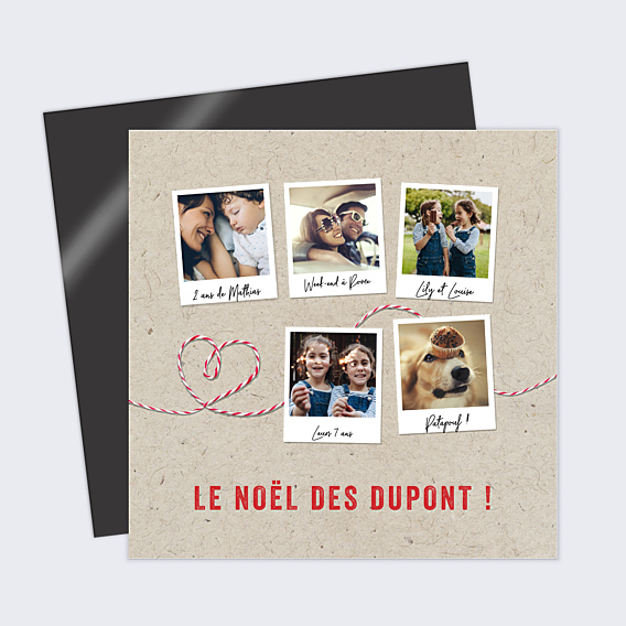 Carte de Noël Polaroïd