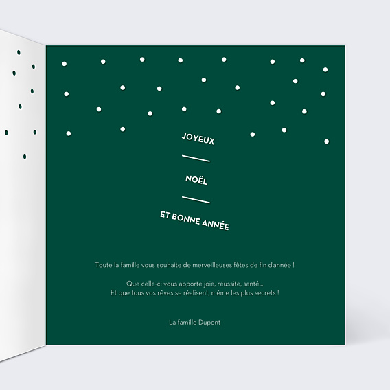 Carte de Noël Découpe Sapin de Noël