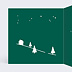 Carte de Noël  Découpe paysage d'hiver Intérieur Gauche