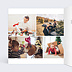 Carte de Noël  Dorure Etoiles Noël 3 Photos Intérieur Gauche