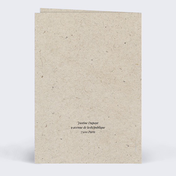 Carte de Noël  Esprit Chiné II Verso