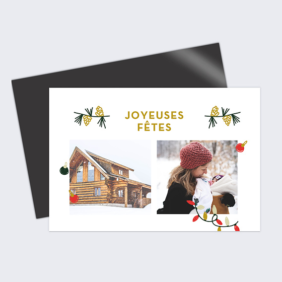 Carte de Noël  Décorations de Noël