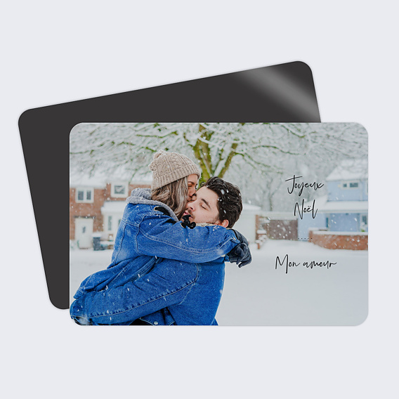 Carte de Noël Typographie (dos photo)