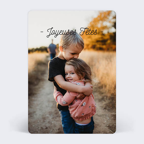 Carte de Noël Tirets Joyeuses Fêtes