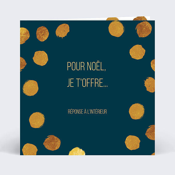 Carte de Noël  Graphique chic Recto