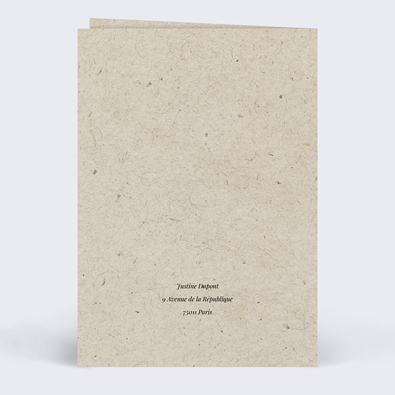 Carte de Noël Esprit Chiné I Verso