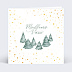 Carte de Noël  Dorure Pois Sapins Recto