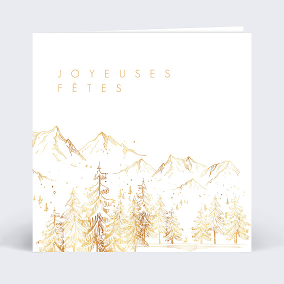 Carte de Noël Paysage d'Hiver